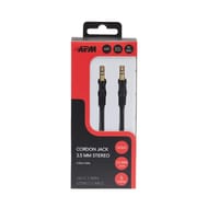 Apm cordon jack 3.5mm stéréo mâle/mâle noir 5m 418016