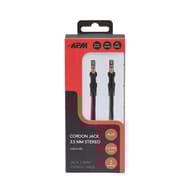 Apm cordon jack 3.5mm stéréo plat mâle/mâle noir 2m 418019