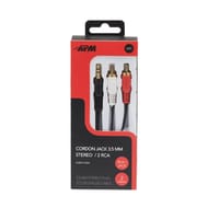 Apm cordon jack 3.5mm / 2rca 2m 419006