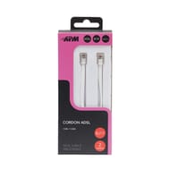 Apm cordon adsl rj11 m/m blanc 2m 570840