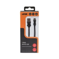Apm cordon usb 2.0 usb-a/micro usb mâle/mâle noir 1m 570309