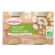 Babybio chou-fleur de Bretagne pomme de terre de notre ferme dès 6 mois 2x130g