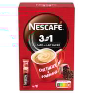 Nescafé 3 en 1 - Café soluble au lait sucré - 10 sticks - 165g