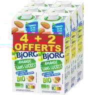 Bjorg lot 4+2 boisson amande sans sucres bio 6x1l