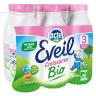 Lactel Eveil lait de croissance nature bio 6x1l