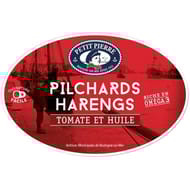 Petit pierre pilchards harengs tomate et huile msc 367g