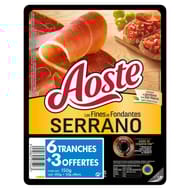 Aoste fines et fondantes serrano 6 tranches +3offertes 150g