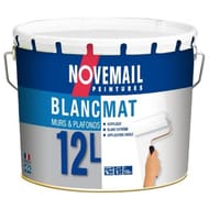 Novemail peinture mur et plafonds acrylique blanc mat 12l
