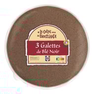 La Crêpe de Brocéliande 3 galettes de blé noir France en sachet 190g