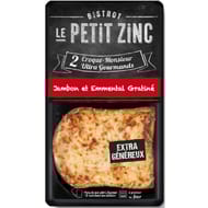Le Petit Zinc croque monsieur jambon emmental gratiné 2x140g