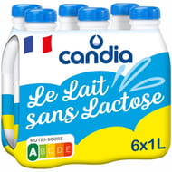 Candia le lait sans lactose léger, doux & digeste 6x1l