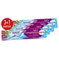 Sacs congelation 4 x 20 double zip moyen modele nf