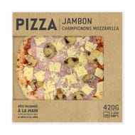Pizza jambon mozzarella champignons, 420g