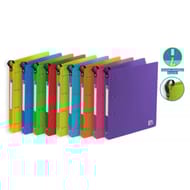 Classeur oxford shool life a4+ dos 30 4anneaux pp opaque ass