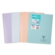Clairfontaine koverbook blush spirale avec rabats ligne polypro 148x210 160 pages