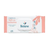 Biolane lingettes au lait de toilette x72