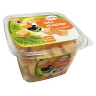 Cora dés de cheddar apéritif et salades 34%mg 150g