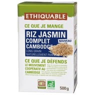 Ethiquable riz complet jasmin de Cambodge bio 500g