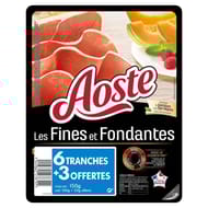 Aoste fines et fondantes nature 6 tranches +3offertes 150g