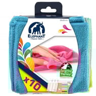 Elephant lot de 10 lavettes microfibres