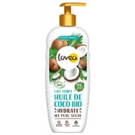 Lovea lait corps hydratant à l'huile de coco bio peaux sèches 250ml