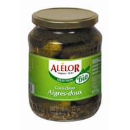 Alélor cornichons aigres-doux bio 370g