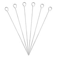 6 brochettes chrom. 35cm