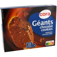 Cora 4 bâtonnets chocolat cookies 302g