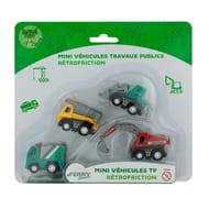 4 mini véhicules travaux publics à retrofriction