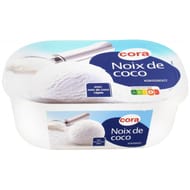 Cora bac crème glacée à la noix de coco, avec noix de coco râpée 487g
