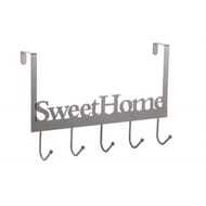 Patère de porte 5 têtes métal sweet home