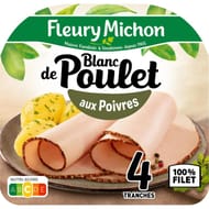 Fleury Michon Blanc de poulet aux poivres 4 tranches 120g