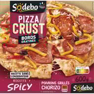 Sodebo pizza crust spicy chorizo poivrons 600g
