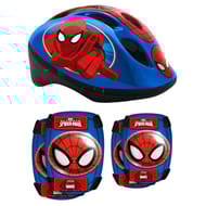 Combo casque, coudières, genouillères Spiderman