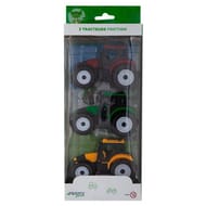 3 tracteurs à friction 12 cm couleurs