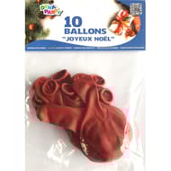 Ballons x10 prestige rouge joyeux noel