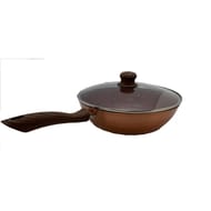 Sauteuse effet granit et couvercle verre 24 cm