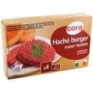 Cora haché burger super tendre vbf 4x125g