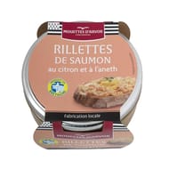 Les mouettes d'arvor rillettes de saumon au citron et à l'aneth 125g