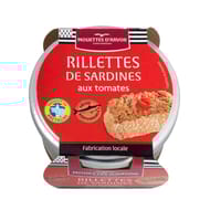 Les mouettes d'arvor rillettes de sardines aux tomates fraîches 125g
