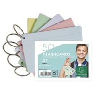 Exacompta 50 flashcard fiches bristol perforées ligne 74x105
