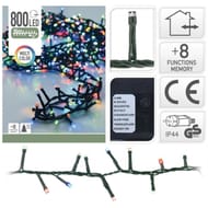 Guirlande ext 800 led microcluster multicolore