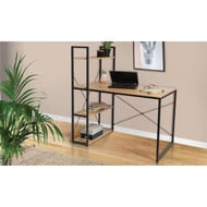 Bureau avec étagère Memphis noir