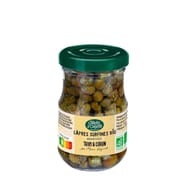 Jardin d'orante câpres surfines bio aromatisées thym et citron 80g