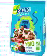 Bjorg les p'tits curieux céréales croc' fourrés cacao et noisettes bio 350g