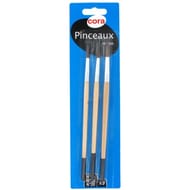 Blister 3 pinceaux poils de poney n° 16 18 20
