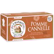 Les 2 marmottes infusion pomme canelle 100% plante 45g