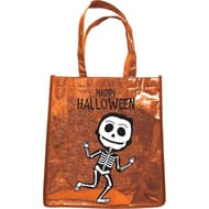 Sac à bonbons orange pailletés squelette