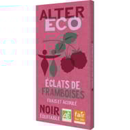 Alter éco chocolat noir éclats de framboises bio 100g