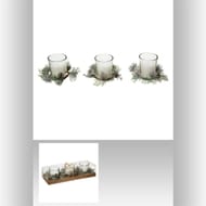 Bougies x3 "centre de table" coloris blanc